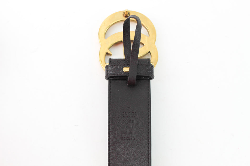 Gucci Double G leather belt Size 90/36 in dark brown