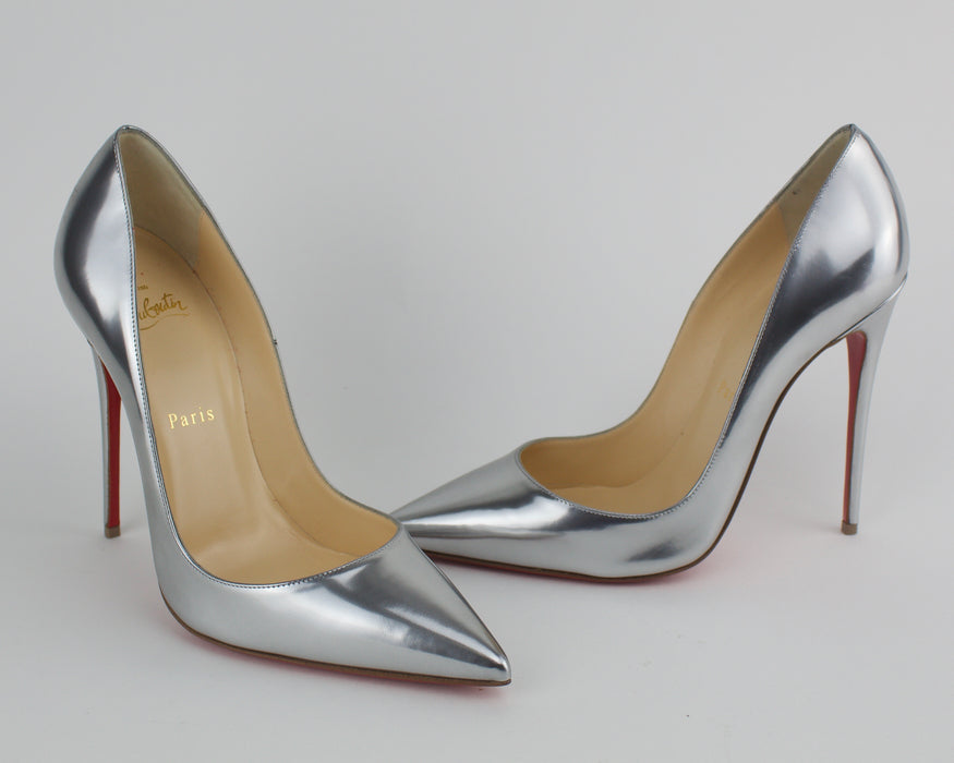 CHRISTIAN LOUBOUTIN SO KATE 120 MM SILVER LSC INC