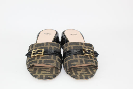 Fendi Monogram  Block Heel Sandals