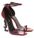 Saint Laurent Opyum Sandals in Hot Red Patent Leather