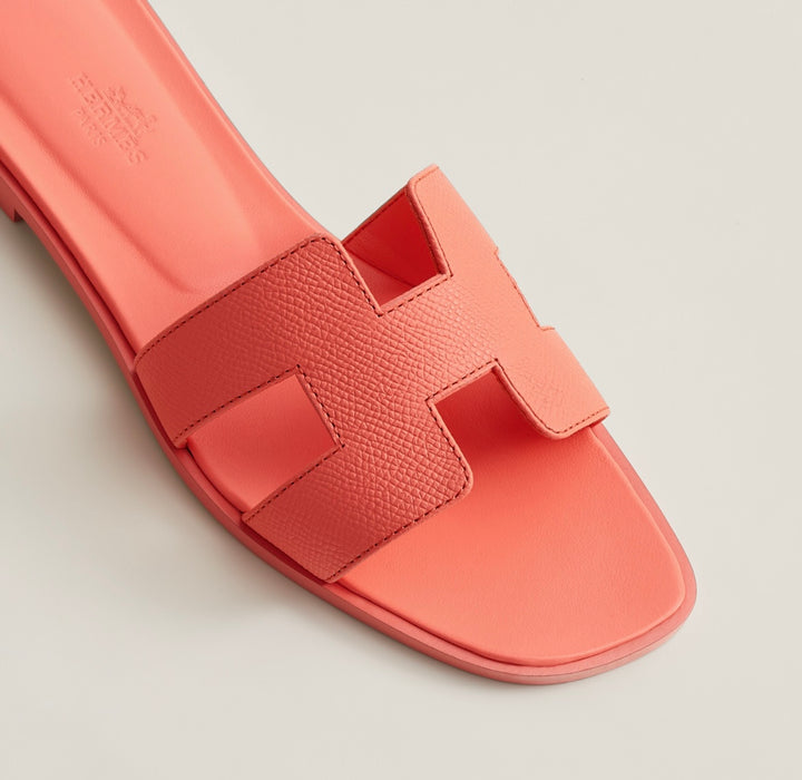 Hermes Oran Sandals in Orange Joey