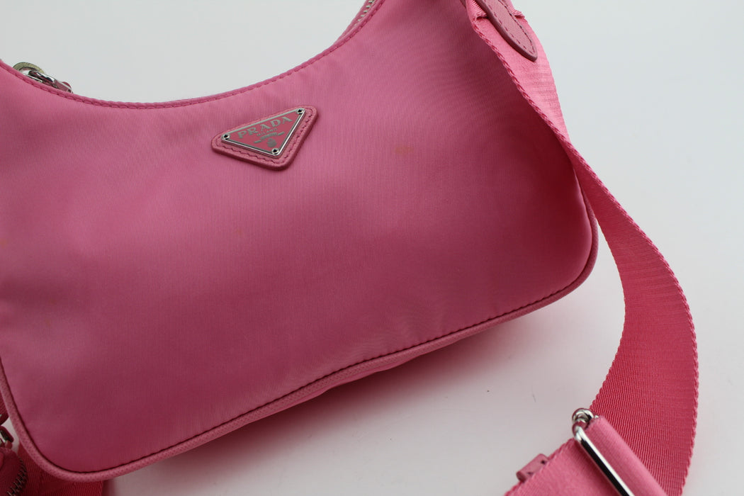 PRADA RE EDITION NYLON BAG PINK 