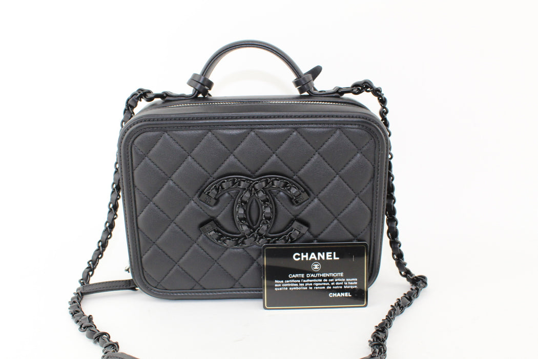 CHANEL BLACK VANITY CASE