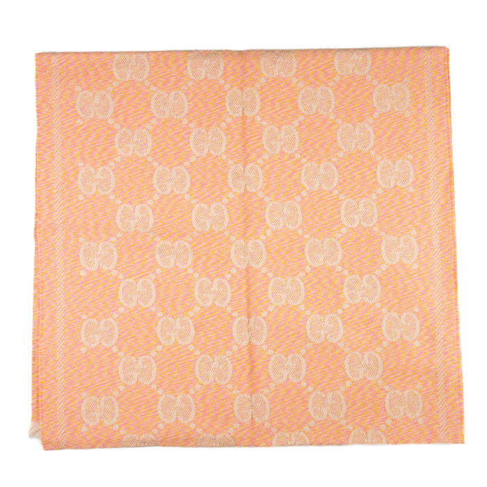 Gucci GG Jacquard Wool Scarf Shawl