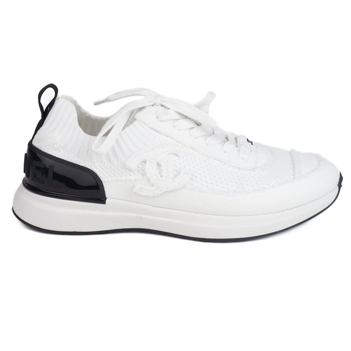 Chanel CC Logo Knit Trainers