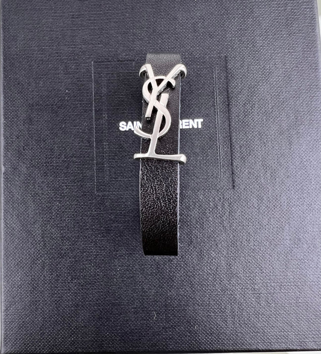 Saint Laurent Opyum Leather Bracelet