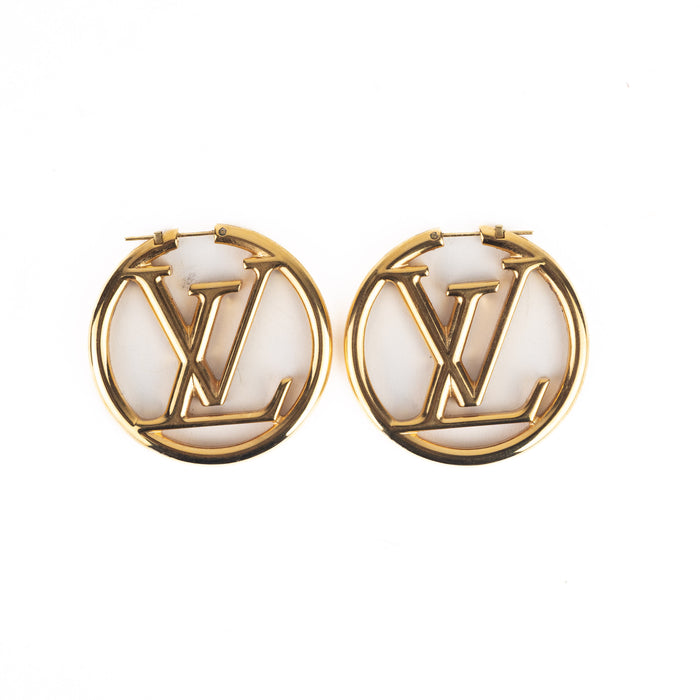 Louis Vuitton Louise Hoop Earrings in Gold