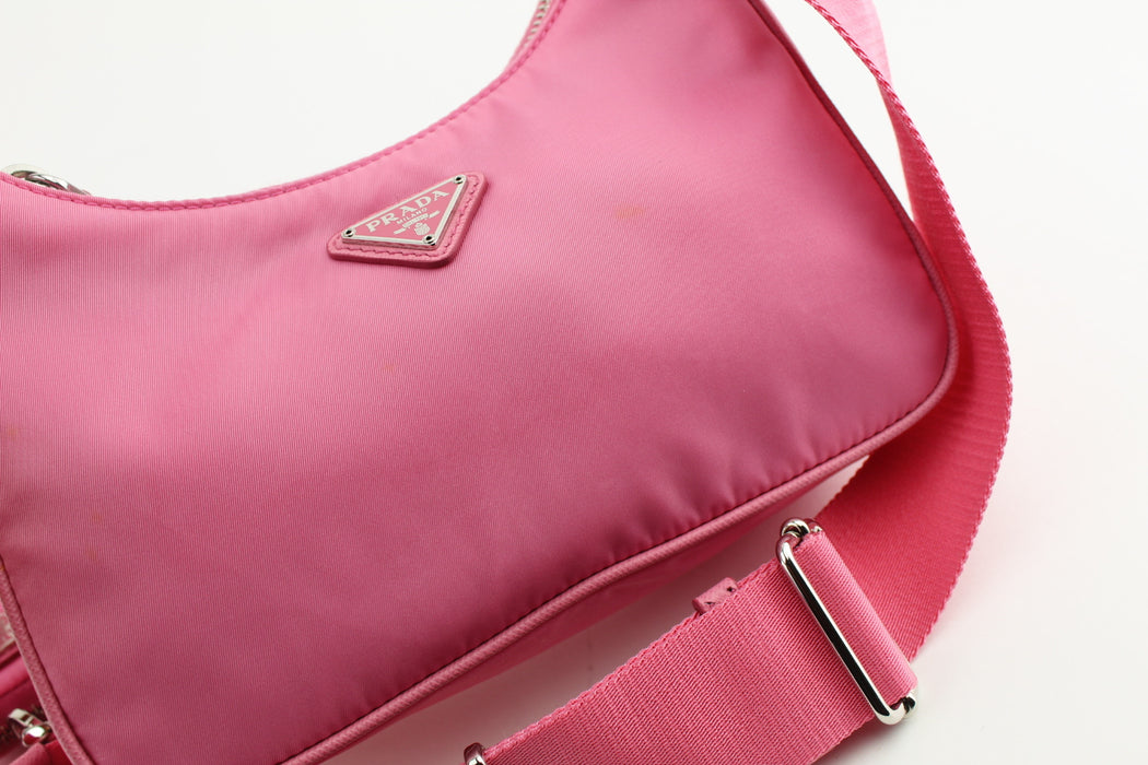 PRADA RE EDITION NYLON BAG PINK 