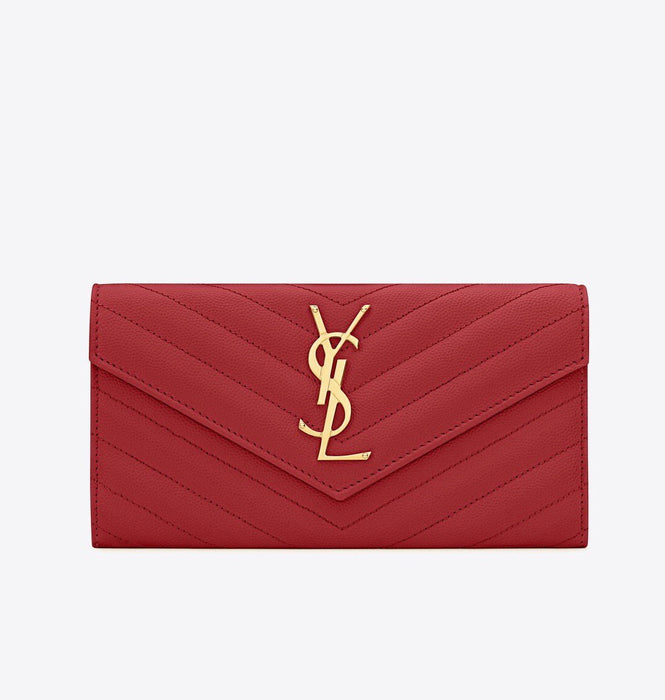 SAINT LAURENT MONOGRAM  FLAP WALLET - LuxurySnob