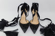 CHRISTIAN LOUBOUTIN BLACK FAIRY 100 VERSION BLACK OSTRICH - LuxurySnob