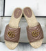 Gucci Marmont nude espadrille sandals