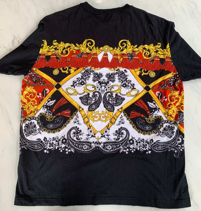 Versace Mens Jeans Couture Paisley Print T-shirt