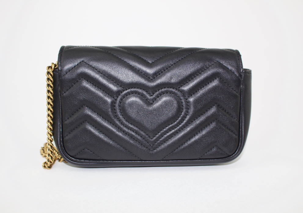 GUCCI GG MARMONT LEATHER SUPER MINI BAG