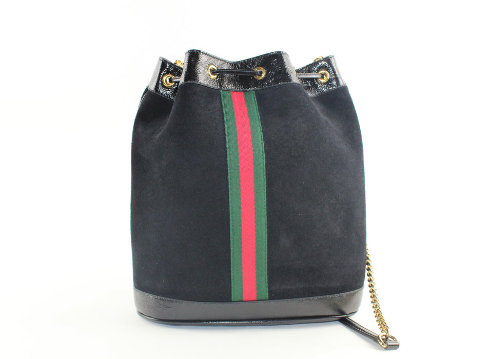 Gucci  Rajah Suede Medium Bucket Bag