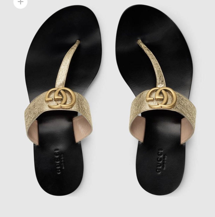 GUCCI LEATHER THONG SANDAL SIZE 41 - LuxurySnob