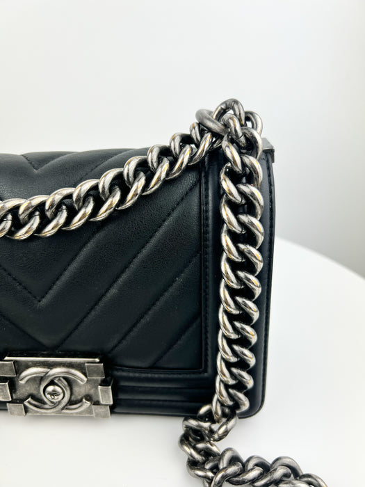 Chanel Chevron Small Boy Bag