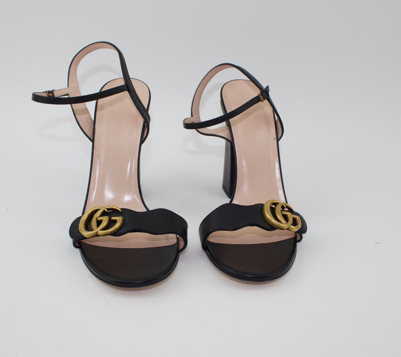 GUCCI LEATHER MARMONT SANDALS