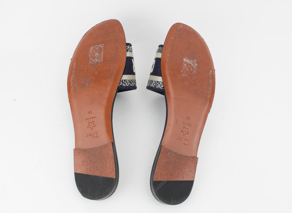 Dior Dway Slides Deep Blue