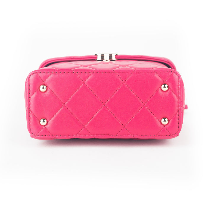 Chanel Quilted Lambskin Bag fuschia