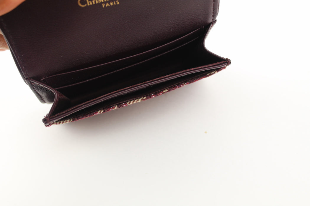 DIOR OBLIQUE SADDLE  FLAP CARD HOLDER