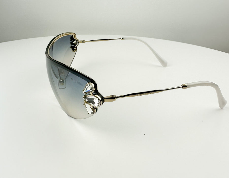Miu Miu Crystal Light blue Sunglasses