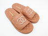 Chanel CC quilted slides