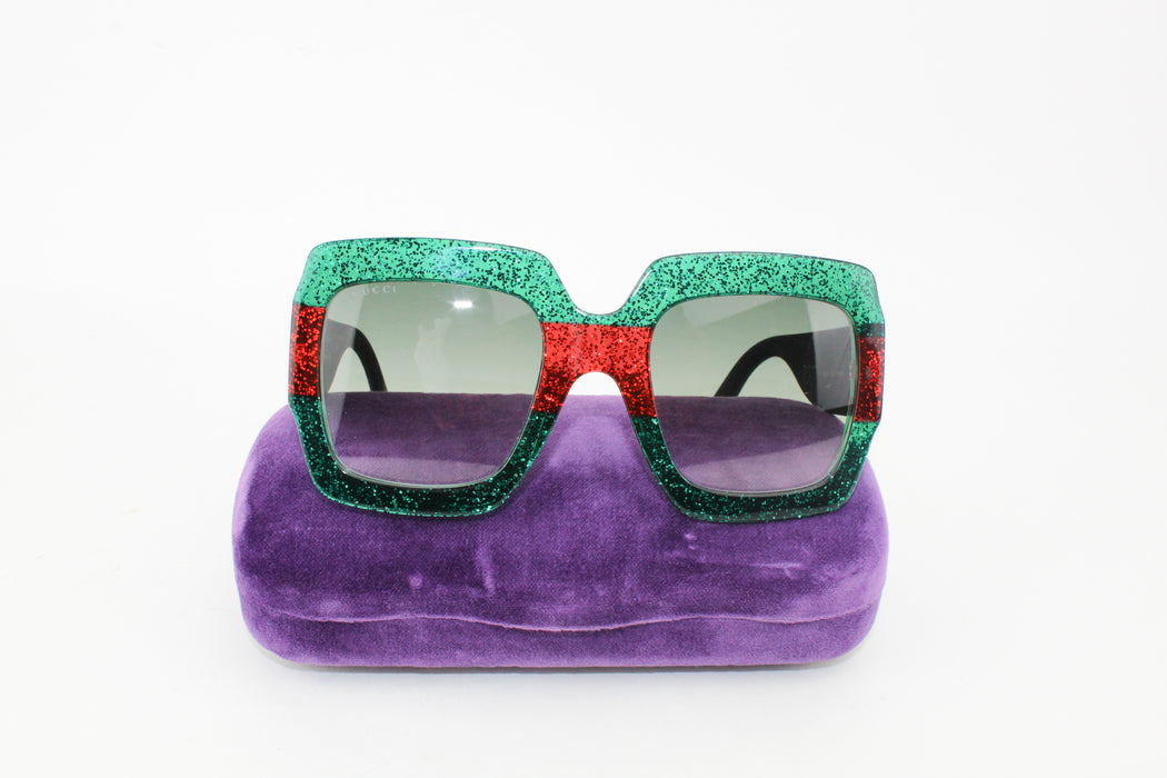 Gucci Glitter Square Sunglasses