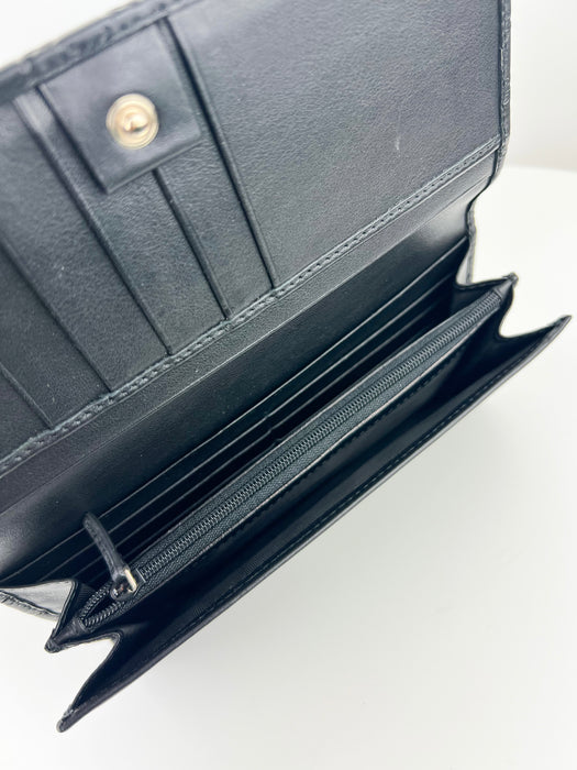 Gucci Leather Micro GG Guccissima Black Wallet