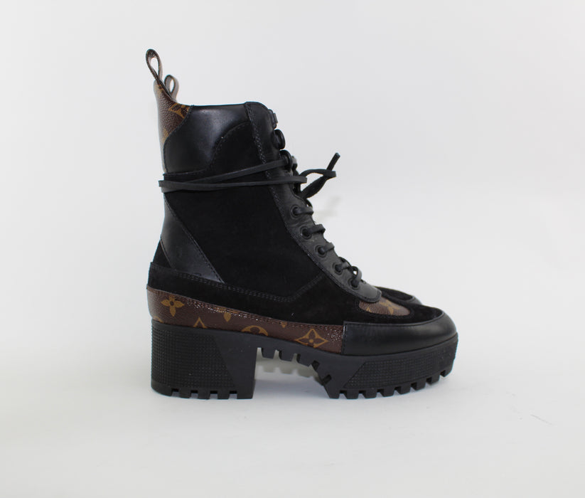 LOUIS VUITTON LAUREATE PLATFORM DESERT BOOT Size 37