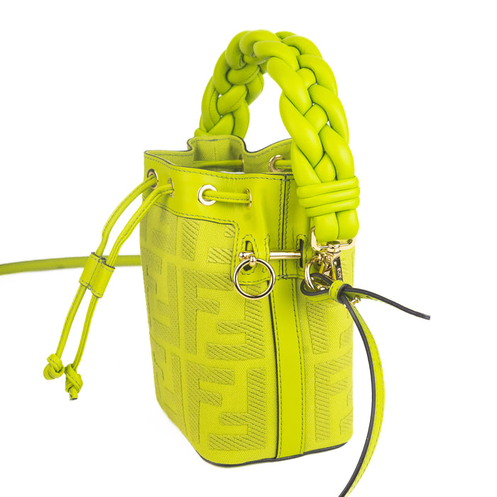 Fendi Mon Tresor Mini Bucket Bag In Acid Green