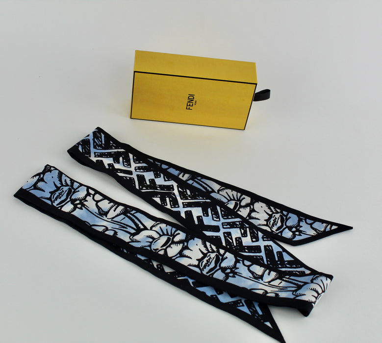 FENDI WRAPPY SILK BANDEAU