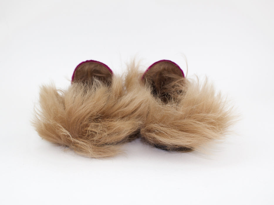 GUCCI PRINCETOWN VELVET SLIPPERS SIZE 35.5