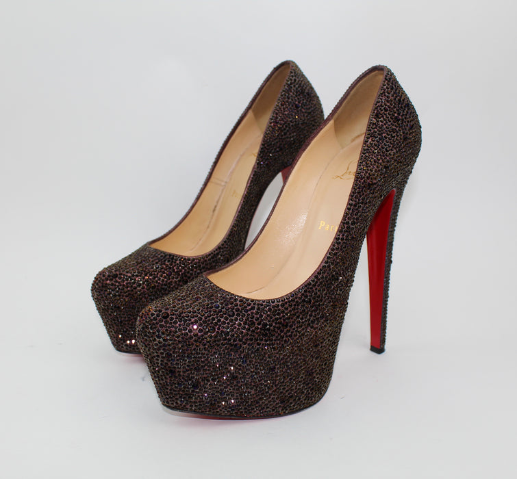 CHRISTIAN LOUBOUTIN DAFFODILE STRASS 160 PLATFORM PUMPS - LuxurySnob