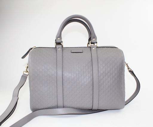 Gucci Boston Guccissima Bag grey