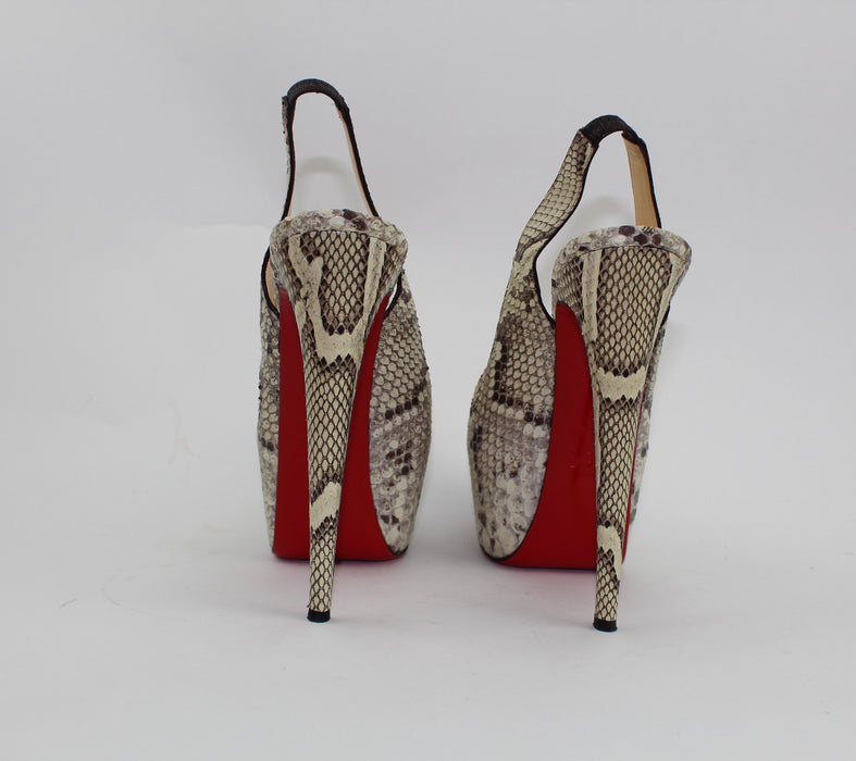 CHRISTIAN LOUBOUTIN PYTHON DAFSLING 160MM - LuxurySnob