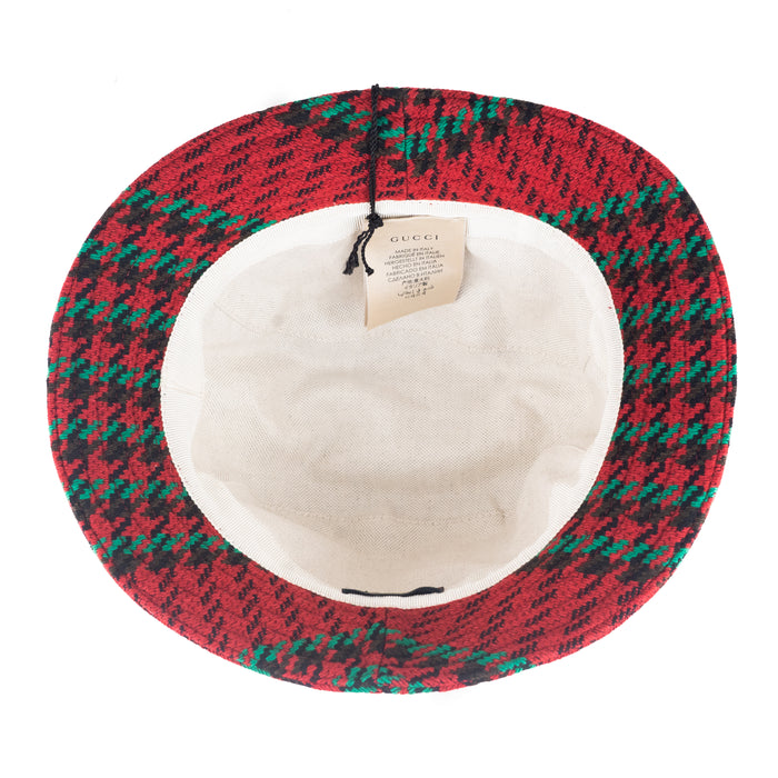 Gucci GG Houndstoth Wool Bucket Hat