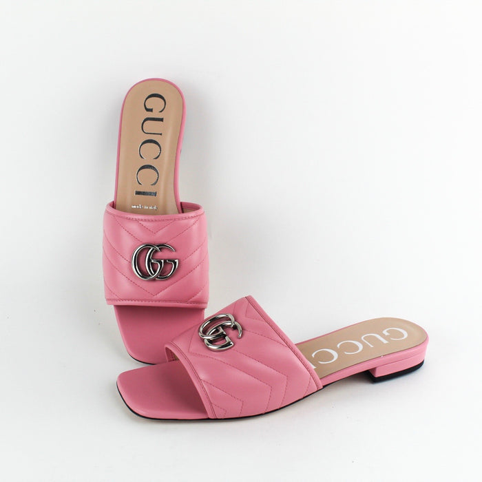 GUCCI MARMONT GG SLIDE PINK