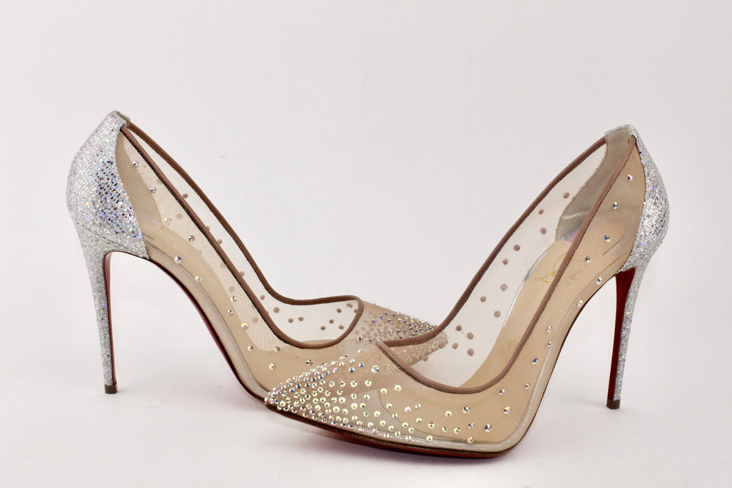 CHRISTIAN LOUBOUTIN FOLLIES STRASS 100 CRYSTAL