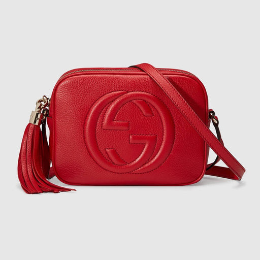 GUCCI SOHO LEATHER DISCO BAG RED - LuxurySnob