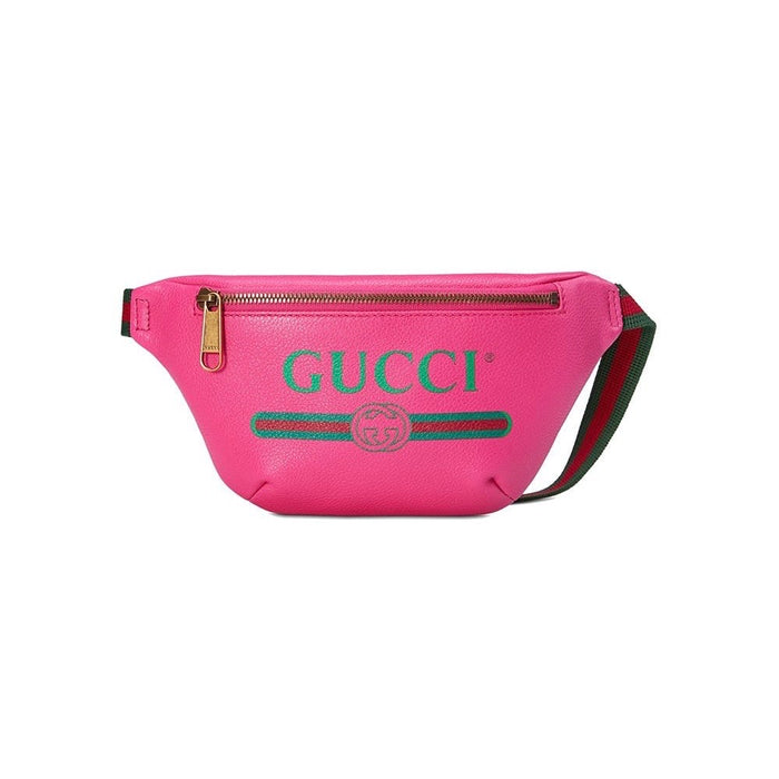 GUCCI PINK LOGO BELT BAG SMALL