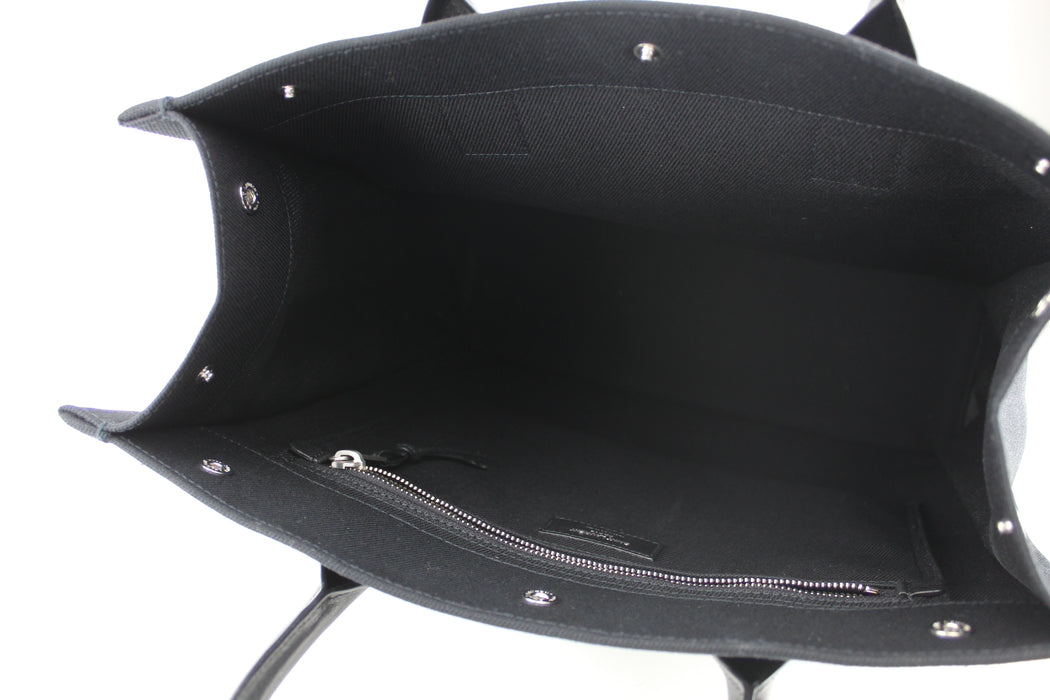 Saint Laurent Black 'Rive Gauche' Shopping Tote