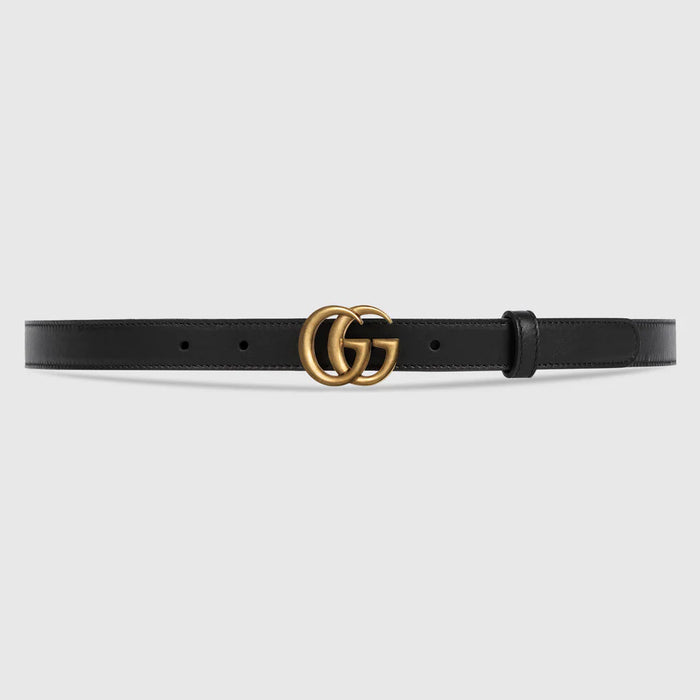 Gucci Leather belt with Double G buckle.