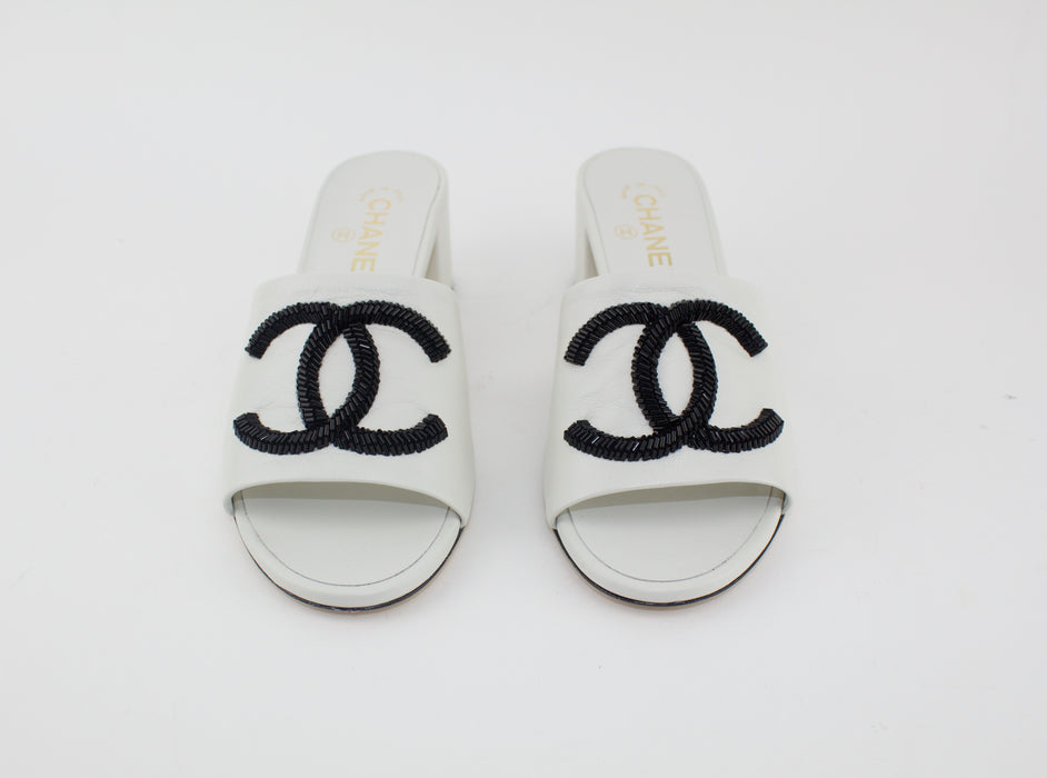 CHANEL LAMBSKIN MULES