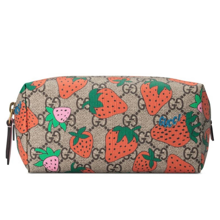 Gucci GG Strawberry Print Pouch