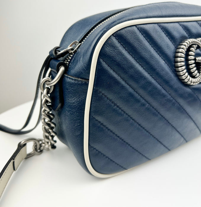 Gucci GG Marmont Navy Camera Bag