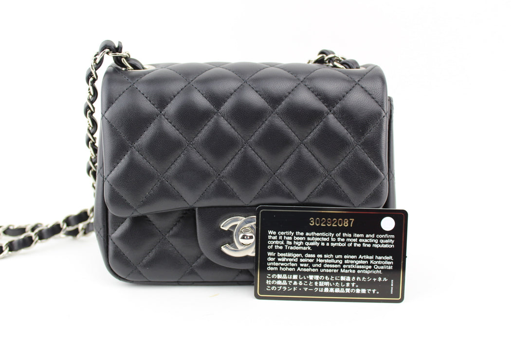 CHANEL LAMBSKIN MINI FLAP SQUARE BAG