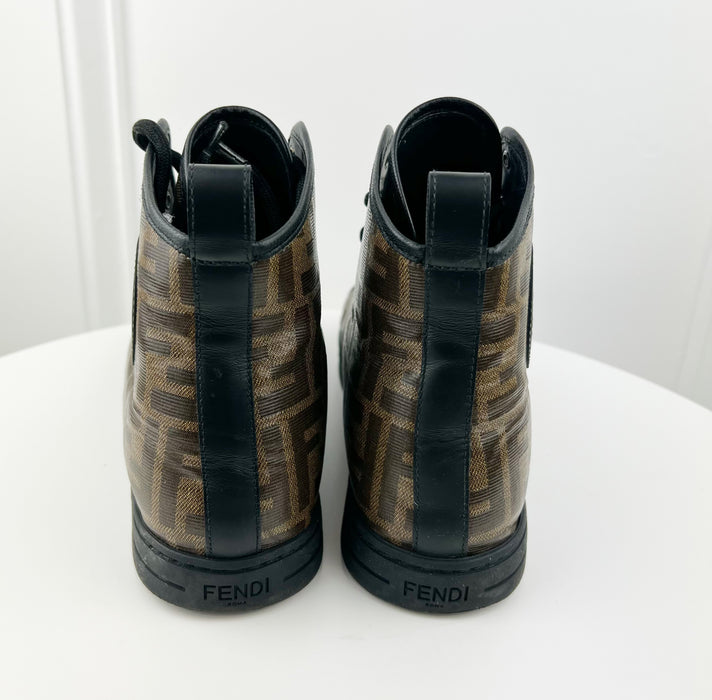 Fendi sneaker High Top Zucca Coated Canvas Sneakers