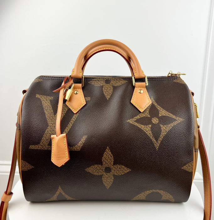 Louis Vuitton Speedy 30 Monogram Giant Reverse Bandouliere (Hard to find)