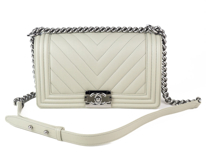 Chanel Chevron Medium Quilted Boy Bag