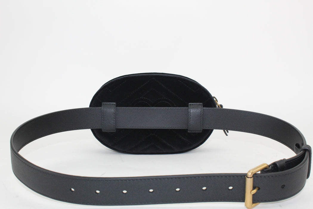 Gucci Small Matelasse Crystal Star Velvet belt bag